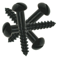10 x 2inch Round Head Screws - Black Jap (200)