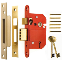 ERA British Standard High Security Fortress 5 Lever Sashlock 3inch KD - Polished Brass