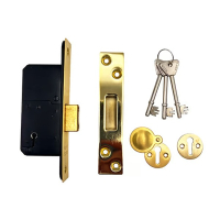 5 Lever Deadlock 2inch KD - Polished Brass
