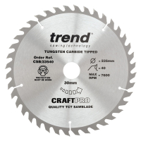 Trend CSB/23540 Wood Saw Blade 235mm x 40T x 30mm Bore