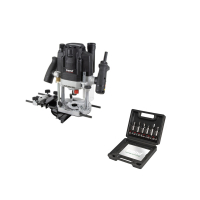 T8EK ½inch 2200W 240V Plunge Router, Box & 6 Piece Cutter Set