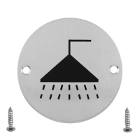 Showers Sign 76mm - Satin Stainless Steel