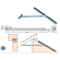 Limiting Stay 15inch - Zinc Plated