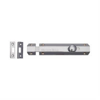 6inch Surface Mounted Flat Bolt - Polished Chrome