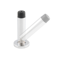 Sprung Wall Mounted Door Stop - 70mm - Polished Chrome