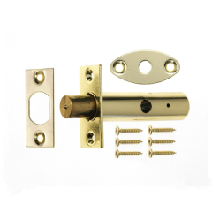 Security Door Bolt - Polished Brass