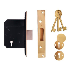 TSS British Standard 5 Lever Deadlock 3" KD - Brass