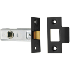 Tubular Mortice Latch 3" - Black