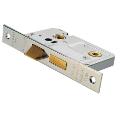 Bathroom Mortice Lock 3" - Polished Nickel