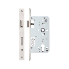 DIN Euro Sashlock 60mm Backset - Satin Stainless Steel