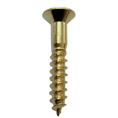 Carlisle 8 x 1" Pozi Screws - Brass (Pack of 12)