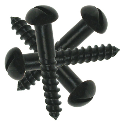 8 x ¾Inch Round Head Screws - Black Jap (200)