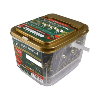 4.0 x 70mm Classic C2 Multi Purpose Countersunk Screws Tub (x500 + x1 Bit)