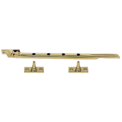 12Inch Casement Stay Polished Brass