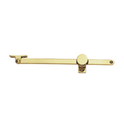 10Inch Sliding Window Stay - Polished Brass