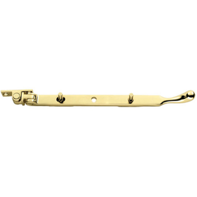 Carlisle 8Inch Bulb End Casement Stay - Polished Brass