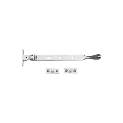 8Inch Bulb End Casement Stay - Satin Chrome