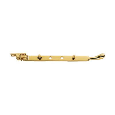 Carlisle 10Inch Bulb End Casement Stay - Polished Brass