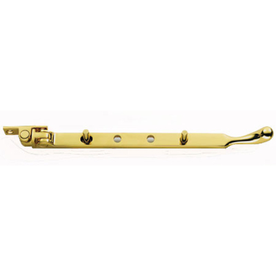 Carlisle 12Inch Bulb End Casement Stay - Polished Brass