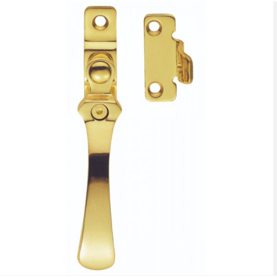 Wedge Locking Casement Fastener - Polished Brass