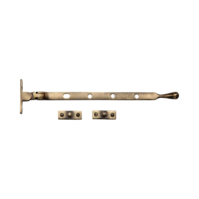 10Inch Bulb End Casement Stay - Antique Brass