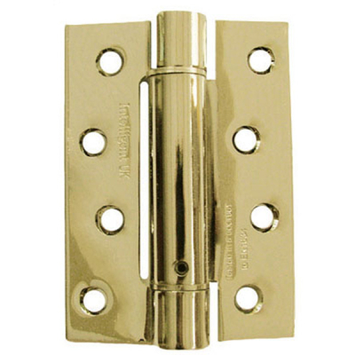 4Inch Single Action Spring Hinge (1.5 pairs) - Electro Brass