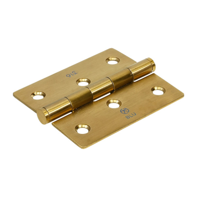 3Inch Slim Knuckle Butt Hinge (Each) - PVD Satin Brass (Grade 316)
