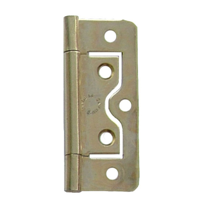 2.5Inch Flush Steel Hinge Brass Plated (Pair)