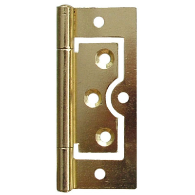 3Inch Flush Steel Hinge Brass Plated (Pair)