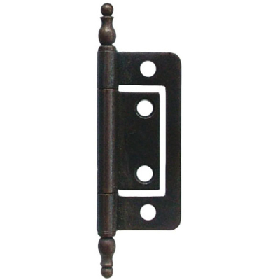 2Inch Finial Flush Steel Hinge - Bronze (pair)