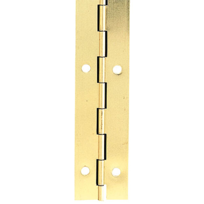 Steel Piano Hinge 40mm x 3.5m (Each) - Electro Brass