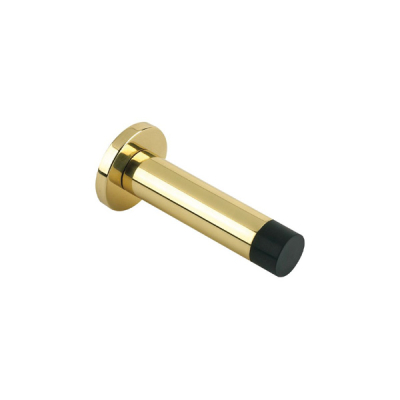 Wall Mounted Door Stop 75mm - Polished Brass