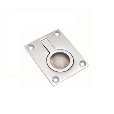Flush Ring Pull 50mm x 63mm - Polished Chrome