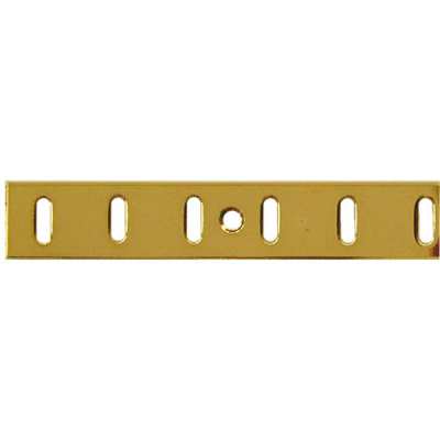 Flat Bookcase Strip 1.83m - Solid Brass
