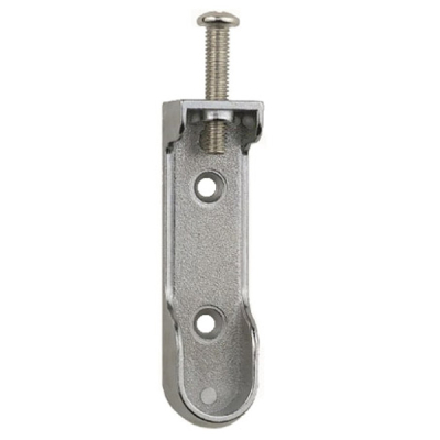 Top Fix Wardrobe End Support - Polished Chrome