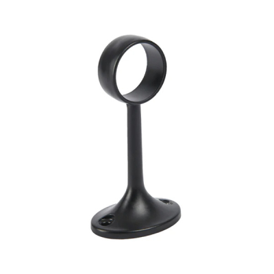 Centre Bracket For 25mm Round Wardrobe Rail - Matt Black