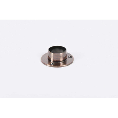End Socket For 25mm Round Wardrobe Rail - Antique Copper