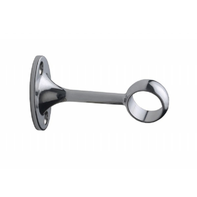 Centre Bracket For 25mm Round Wardrobe Rail - Polished Chrome