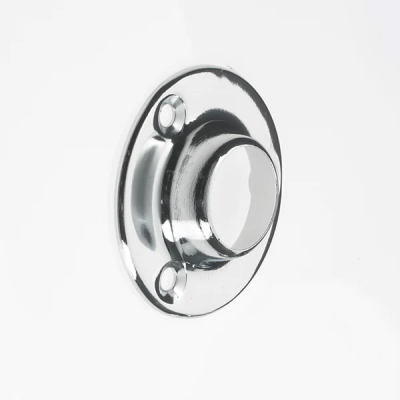 End Socket For 25mm Round Wardrobe Rail - Polished Chrome
