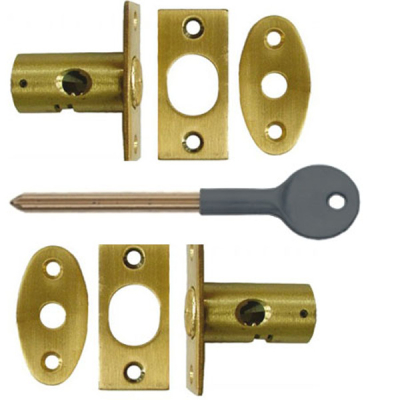 Yale Security Window Bolts (Pack of 2 inc key) - Electro Brass