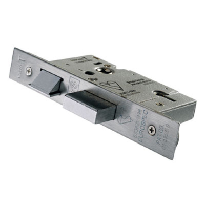 British Standard 5 Lever Sashlock 2½Inch KD - Satin Stainless Steel