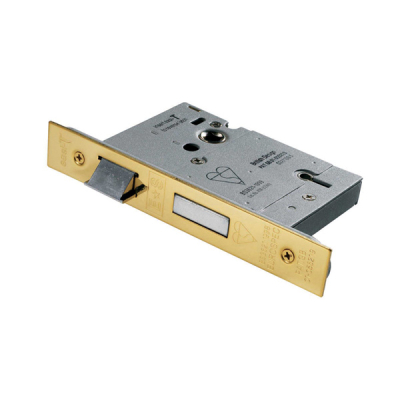 British Standard 5 Lever Sashlock 3Inch KD - PVD Brass
