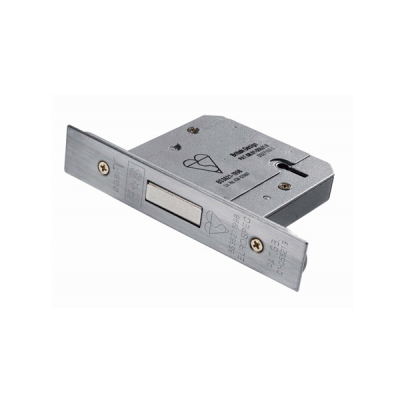 British Standard 5 Lever Deadlock 3Inch KD - Satin Stainless Steel