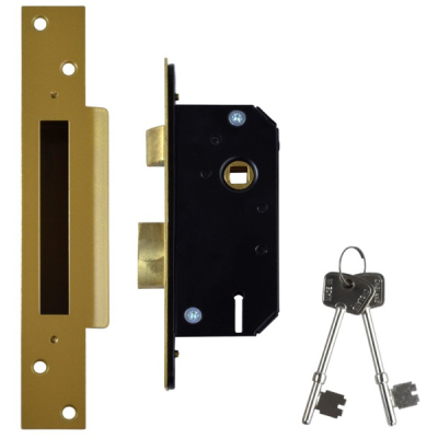 5 Lever Sashlock 2Inch KA - Polished Brass