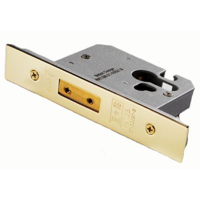 Euro Profile Deadlock 2½Inch - PVD Brass