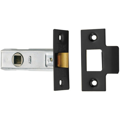 Tubular Mortice Latch 3Inch - Black