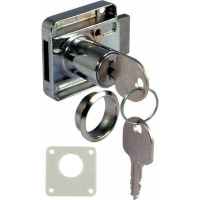 18mm Drawer Rim Lock LH - Satin Nickel