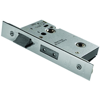 Heavy Duty Bathroom Mortice Lock 2½Inch - Satin Stainless Steel