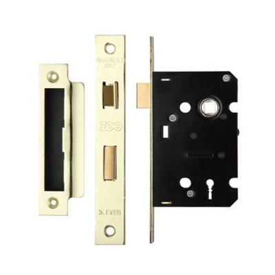 3 Lever Sashlock 2½Inch - PVD Brass