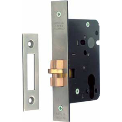 Mortice Cylinder Claw Bolt Deadlock Case - Satin Stainless Steel